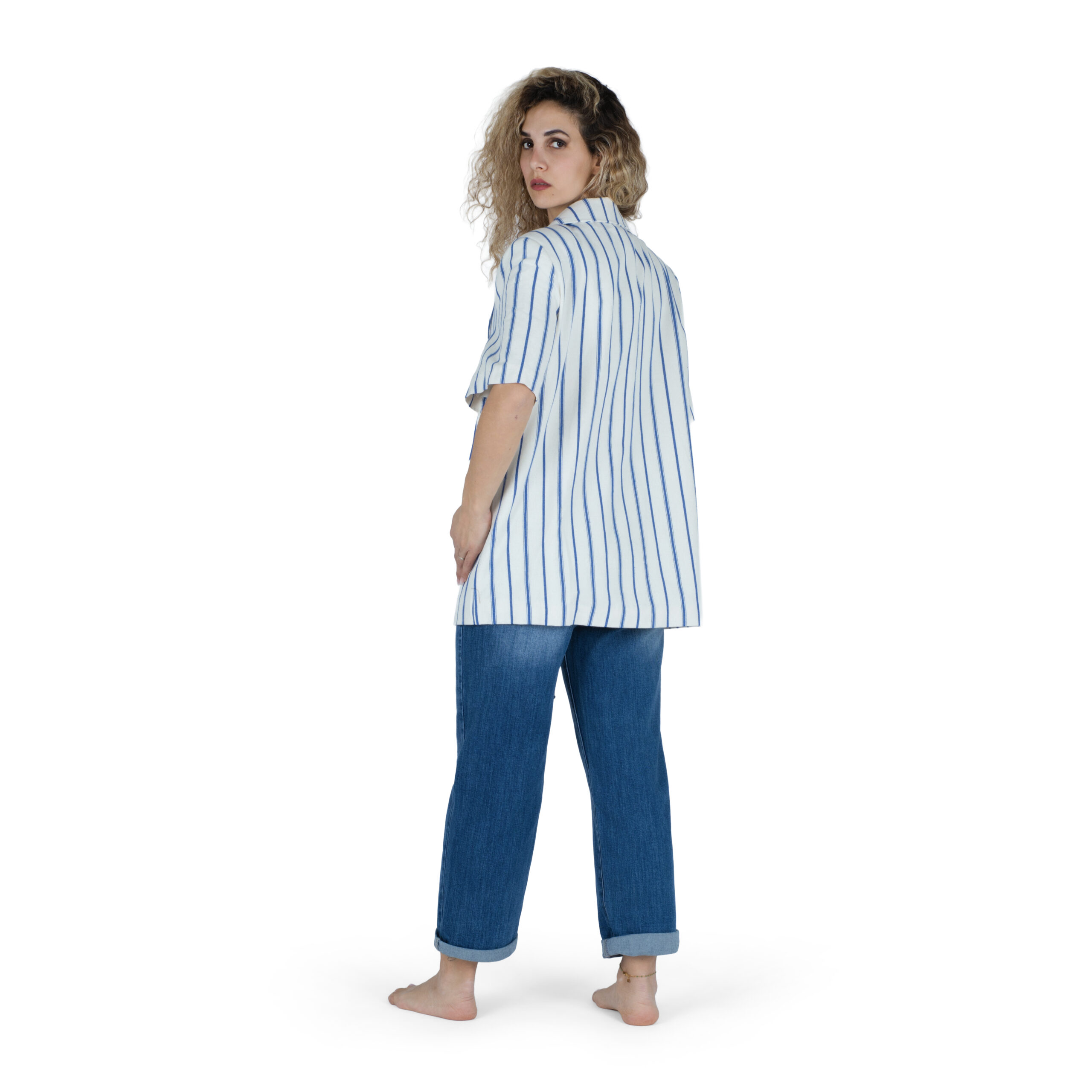 Blazer Lumina Gessato Blu - immagine 3